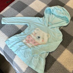 Carters girls polar bear hooded long-sleeve